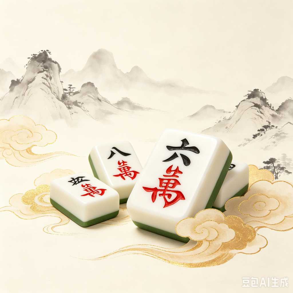 pastel color mahjong tiles